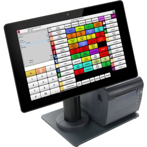 Caisse Enregistreuse Tactile CHSUFBTY - Écran 15,6 Pouces + écran Client - Pour Magasin, Restaurant, Café - Windows 10, Imprimante Intégrée